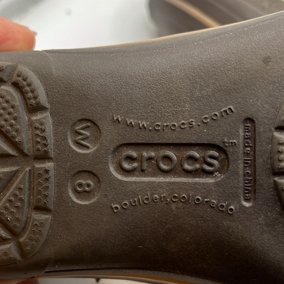 Brown Crocs Crocband Mary Jane shoes size 8 - Picture 6 of 8